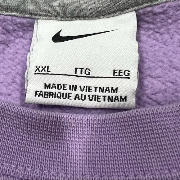 Men’s Nike K-State Wildcats lavender long sleeve crew sweatshirt sz XXL - Picture 6 of 7